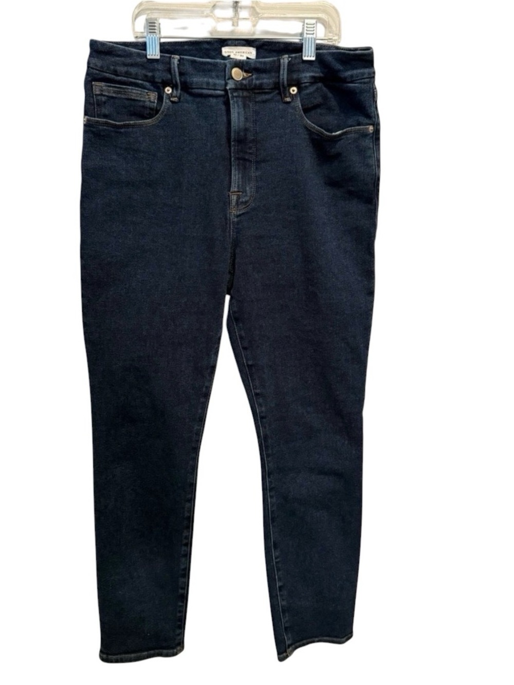 Good American Good Legs Crop Straight Leg Designer Denim Jeans Size 30